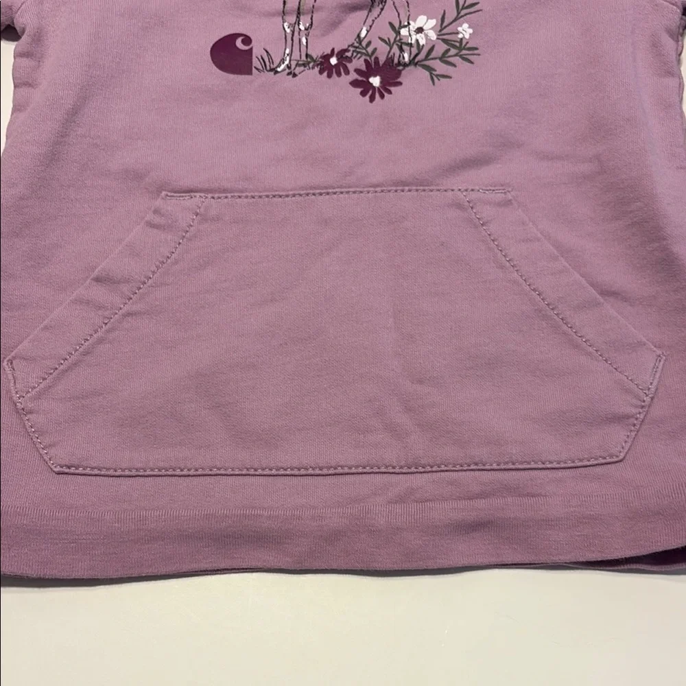Lavender Graphic Crewneck sweatshirt with Ribbed Cuffs